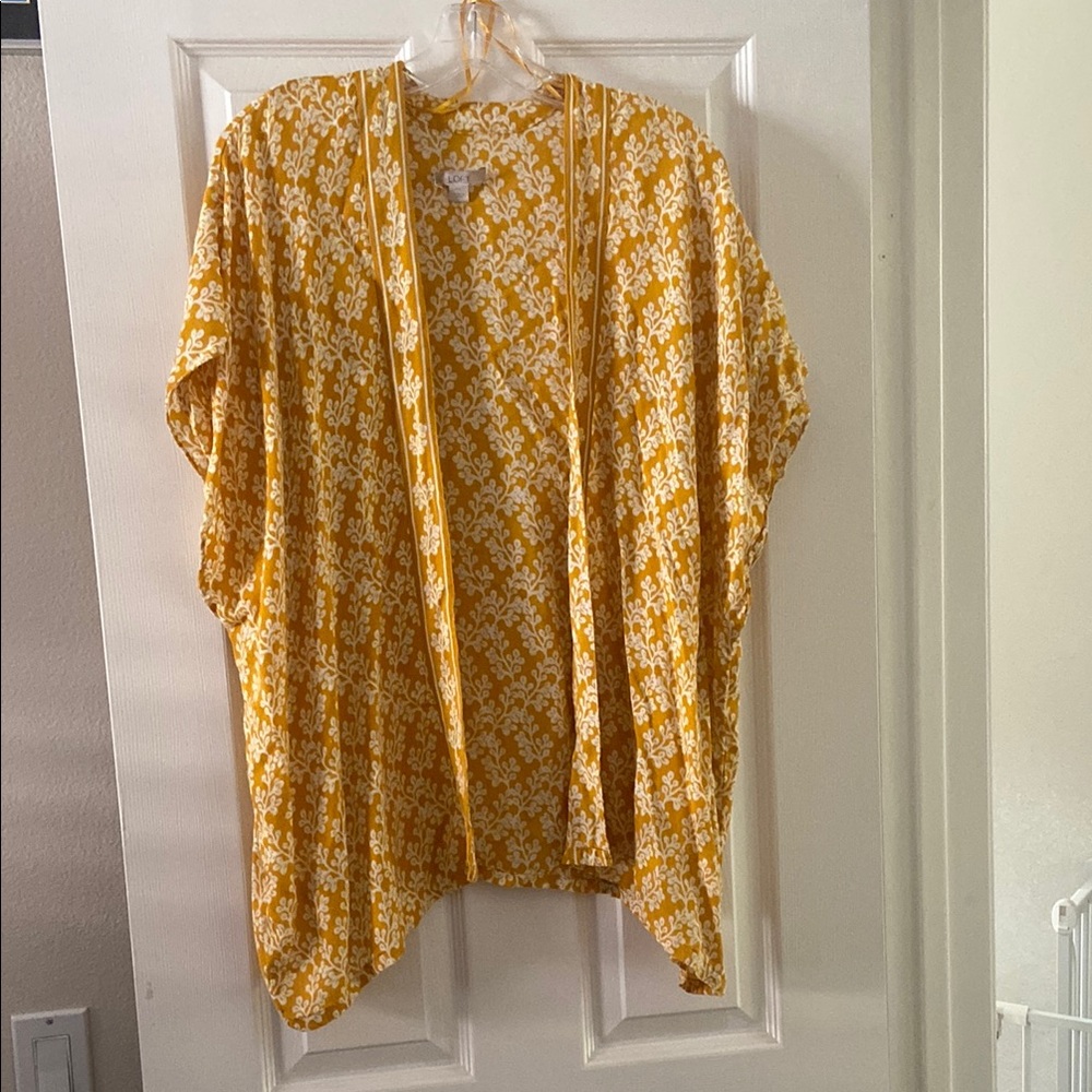 Loft mustard print Kimono Cardigan